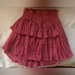 Pink Forever 21 Ruffle Skirt